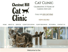 Tablet Screenshot of chestnuthillcatclinic.com